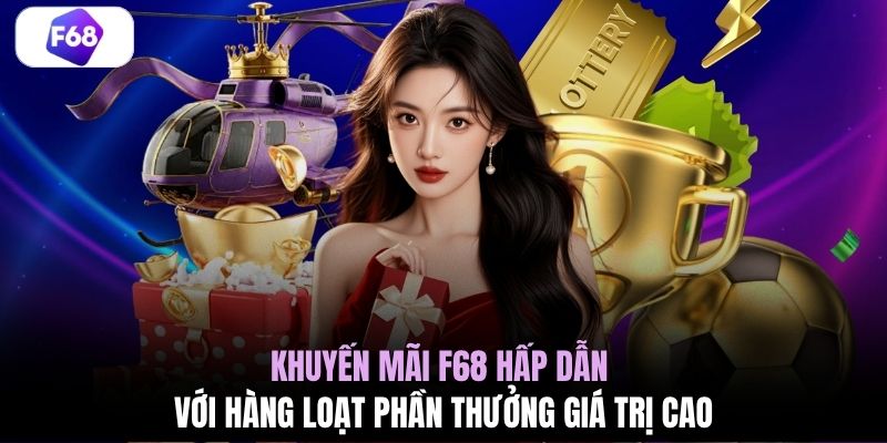 Khuyến mãi F68 hấp dẫn với hàng loạt phần thưởng giá trị cao